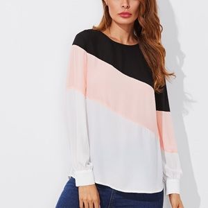 Color block blouse